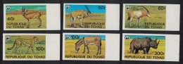 Chad WWF Endangered Animals 6v Imperf Margins 1979 MNH SG#555-560 MI#849B-854B Sc#367-372 - Ciad (1960-...)