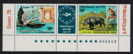 Chad Grey Heron Bird Hippo 2v Strip Number 1978 MNH SG#535-536 - Tschad (1960-...)