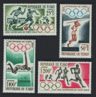 Chad Football Athletics Olympic Games Tokyo 4v 1964 MNH SG#120-123 - Ciad (1960-...)