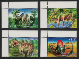 Central African Rep. Dinosaurs Prehistoric Animals 4v Corners 2001 MNH MI#2805-2808 - Repubblica Centroafricana