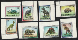 Central African Rep. Prehistoric Animals Dinosaurs 8v Corners 1988 MNH SG#1291-1298 MI#1312-1319 Sc#872-879 - Central African Republic