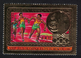 Central African Rep. USSR Team Winner Moscow Olympic Games Gold Foil 1981 MNH MI#733 I A - Central African Republic