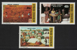 Central African Rep. Economic Campaign 3v 1984 MNH SG#1055-1057 - Central African Republic
