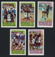 Central African Rep. Olympic Games Moscow Basketball 5v 1979 MNH SG#676-680 - Central African Republic