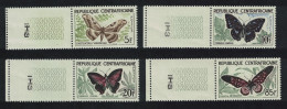 Central African Rep. Butterflies 4v Coin Labels 1960 MNH SG#8-11 - Central African Republic