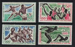 Central African Rep. Basketball Swimming Olympic Games Tokyo 4v 1964 MNH SG#59-62 - Central African Republic