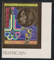 Central African Empire Moscow Olympics Emblem CORNER GOLD FOIL IMPERF 1979 MNH MI#622A - Centrafricaine (République)