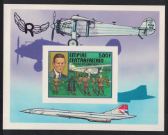 Central African Empire Lindenberg Aviation Concorde MS De-Luxe 1977 MNH SG#MS520 - Centrafricaine (République)