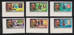 Central African Empire Sir Rowland Hill 6v Imperf Corners 1978 MNH SG#617-622 MI#591B-596B - Central African Republic