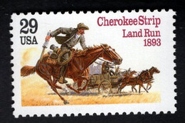 207286952  1993 SCOTT 2754 POSTFRIS MINT NEVER HINGED  (XX) - CHEROKEE STRIP LAND RUN CENTENNIAL HORSE CAR - Ungebraucht