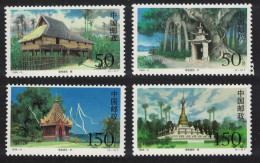 China Dai Architecture 4v 1998 MNH SG#4281-4284 MI#2902-2905 Sc#2855-2858 - Neufs