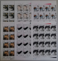 China Pan Tian-shou Artist Paintings 6v Half Sheet 16 Sets 1997 MNH SG#4176-4181 MI#2786-2791 Sc#2749-2754 - Ongebruikt