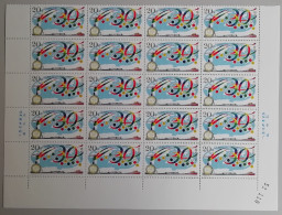 China Geological Conference Half Sheet 20 Stamps 1996 MNH SG#4126 MI#2736 Sc#2699 - Ungebraucht