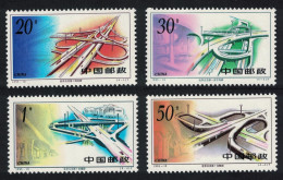 China Motorway Interchanges 4v 1995 MNH SG#3985-3988 MI#2612-2615 Sc#2575-2578 - Unused Stamps