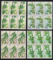 China Bamboo 4v Blocks Of 6 1993 MNH SG#3849-3852 MI#2478-2481 Sc#2444-2447 - Ongebruikt