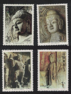 China Buddha Longmen Grottoes Chinese Buddhist Art 4v DEF 1993 SG#3863-3866 MI#2492-2495 Sc#2458-2461 - Unused Stamps