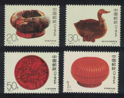 China Lacquer Work 4v 1993 MNH SG#3872-3875 MI#2501-2504 Sc#2467-2470 - Unused Stamps