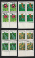 China Insects Entomology Congress 4v Blocks Of Four 1992 MNH SG#3797-3800 MI#2426-2429 Sc#2393-2396 - Unused Stamps