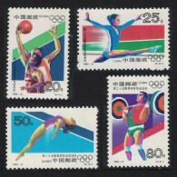 China Basketball Weightlifting Olympic Games Barcelona 4v 1992 MNH SG#3801-3804 MI#2430-2433 Sc#2397-2400 - Unused Stamps