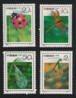 China Insects Dragonflies Ladybird 4v 1992 MNH SG#3797-3800 MI#2426-2429 Sc#2393-2396 - Unused Stamps