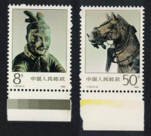 China Bronze Chariots Horse 2v Margins 1990 MNH SG#3675-3676 MI#2300-2301 Sc#2276-2277 - Neufs