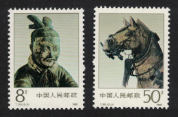 China Bronze Chariots Horse 2v 1990 MNH SG#3675-3676 MI#2300-2301 Sc#2276-2277 - Neufs