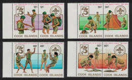 Cook Is. Scouts Lord Baden-Powell 4 Pairs 1983 MNH SG#866-873 Sc#248-253 - Cookinseln