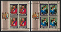 Cook Is. Royal Wedding 2 Sheetlets Year For Disabled Persons 1981 MNH SG#824-825 MI#796-797 - Cookinseln