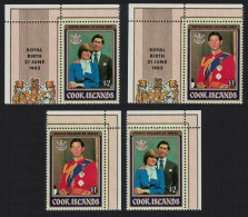 Cook Is. Birth Of Prince William Of Wales 4v Corners 1982 MNH SG#838-841 MI#818-821 - Cook Islands