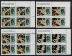 Cook Is. Rubens Paintings Christmas 4v Corner Blocks 1982 MNH SG#856-859 Sc#687-690 - Cook Islands