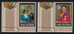 Cook Is. Charles And Diana Royal Wedding 2v Corners 1981 MNH SG#812-813 MI#778-779 - Cookinseln