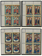Cook Is. Christmas French Prayer Books Corner Blocks Of 4 1980 MNH SG#801-804 - Cookinseln