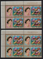 Cook Is. Sheetlet $4 And $6 Ovpt 'O.H.M.S.' Corner Blocks Of 4 1979 MNH SG#O30-O31 - Cook Islands