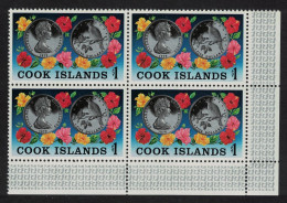 Cook Is. Bird Coin Conservation Day Corner Block Of 4 1979 MNH SG#658 - Cookeilanden