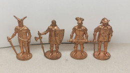 70's Ferrero - Kinder Surprise- Metal Figures - Soldaten 14-16 Jahrhudert Cupper - Complete Set - Figurines En Métal