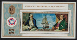 Cook Is. Captain Cook Franklin American Revolution MS 1976 MNH SG#MS543 MI#Block 57 - Cookinseln