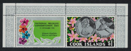 Cook Is. Bird Coin Environment Pair With Label 1976 MNH SG#563 Sc#464 - Cookinseln