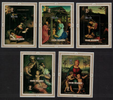 Cook Is. Christmas Children's Charity Paintings 5 MSs 1974 MNH SG#MS512 - Cookeilanden