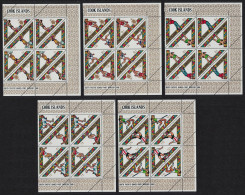 Cook Is. Football Golf Boxing Tennis Sport Triangles Blocks Of 4 1969 MNH SG#295-304 Sc#254-263 - Cookeilanden