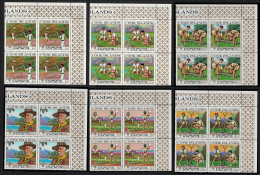 Cook Is. Scout Movement Jamboree 6v Corner Blocks Of 4 1968 MNH SG#289-294 - Cook