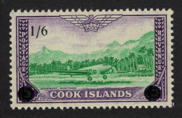 Cook Is. Airplane Rarotonga Airfield Ovpt '1/6' 1960 MNH SG#162 MI#92 - Cookeilanden