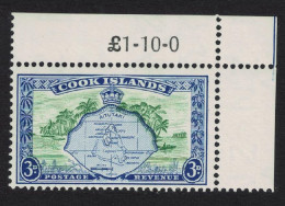 Cook Is. Aitutaki And Palm Trees 3d Corner 1949 MNH SG#153 - Cook Islands