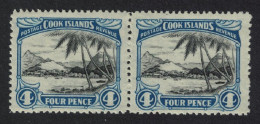 Cook Is. Port Of Avarua 4d Pair PERF 14! 1932 MNH SG#103a MI#33C - Cookinseln