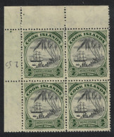 Cook Is. Captain Cook Landing ½d Corner Block Of 4 PERF 14! 1932 MNH SG#99a MI#29C - Cook Islands