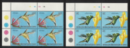 DR Congo Hummingbirds 2v Corner Blocks Of 4 2000 MNH MI#1487-1488 - Mint/hinged