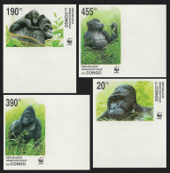 DR Congo WWF Grauer's Gorilla 4v Imperf 2002 MNH MI#1708-1711 - Ungebraucht
