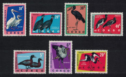 DR Congo Protected Birds 7v 2nd Part Of The Issue 1963 MNH SG#472=481 MI#138-144 Sc#429-442 - Nuovi