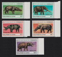 Congo Evolution Of Elephant 5v 1994 MNH MI#1412-1416 - Ungebraucht