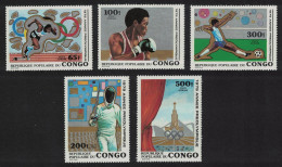 Congo Summer Olympics Moscow 5v 1979 MNH SG#697-701 - Ongebruikt