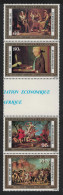 Congo Poussin Chardon David Paintings 4v Strip 1976 MNH SG#513-516 - Nuovi